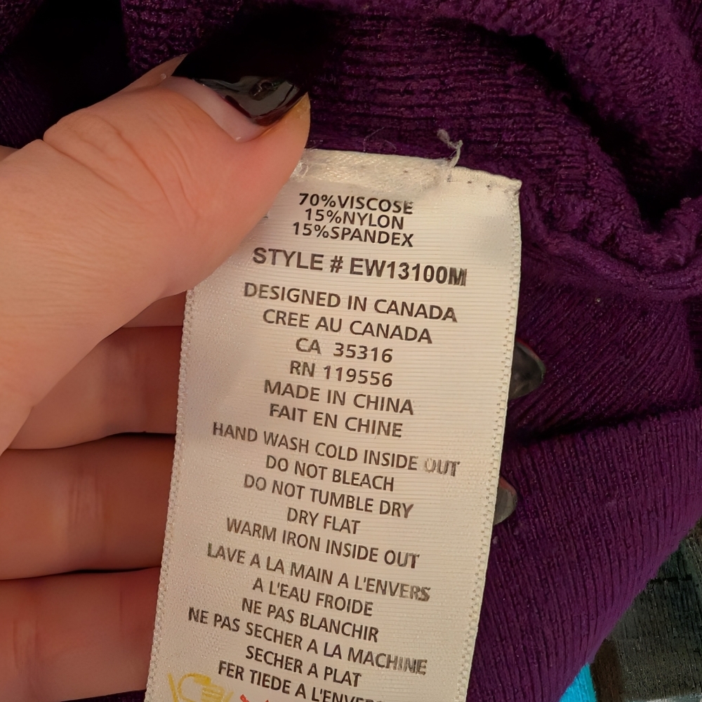 Unique Purple Textured Sweater - Picture 11 of 11